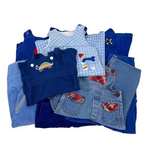 Vintage boys overalls clothing lot 1980s baby toddler‎